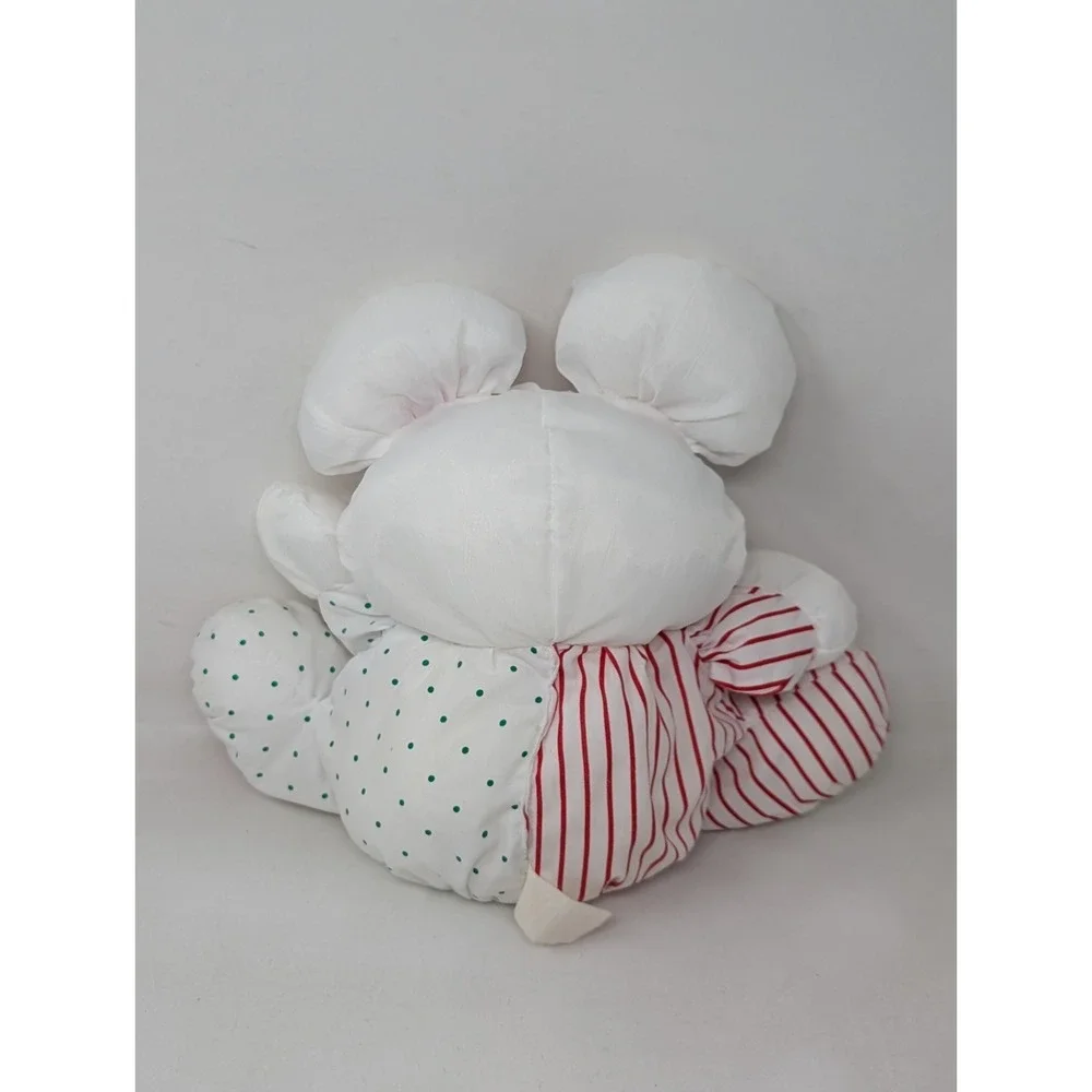 Fisher Price Puffalump Baby's First Christmas Mouse Plush Rattle Lovey 90s VTG